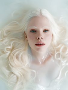 Zeffy Night Keeper | 宇宙人とのセルフィー - albino-woman-milk-portrait