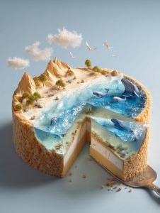 Zeffy Night Keeper | 宇宙人とのセルフィー - surreal-ocean-cake-art