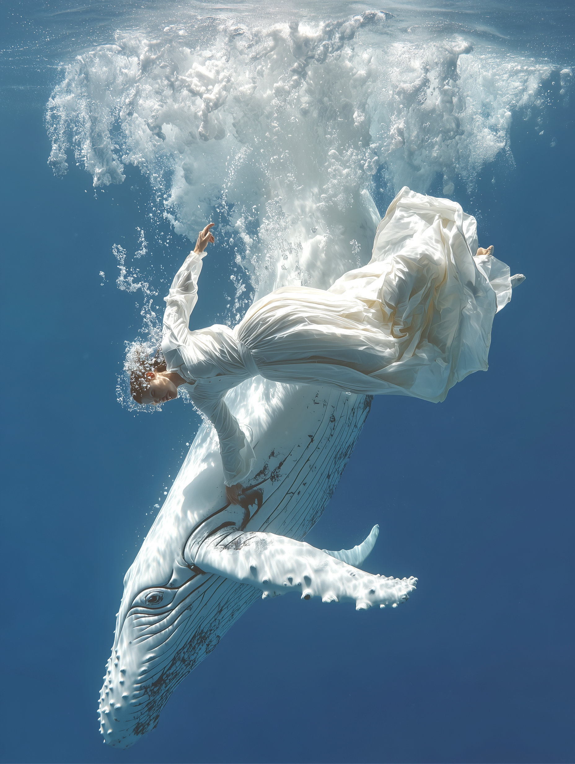 Zeffy Night Keeper | 白鯨と堕ちる女 - white-whale-falling-woman-underwater-art