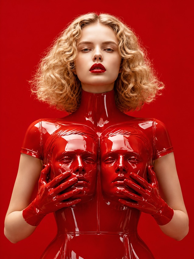 Zeffy Night Keeper | 赤いラテックスに沈む二つの顔 - two-faces-in-red-latex