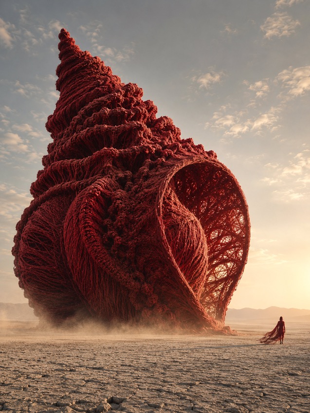 Zeffy Night Keeper | 赤い糸の巨大な貝が眠る砂漠 - giant-red-wool-shell-desert