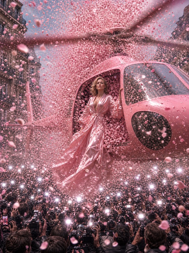 Zeffy Night Keeper | 花吹雪のヘリコプター - pink-helicopter-flower-petals