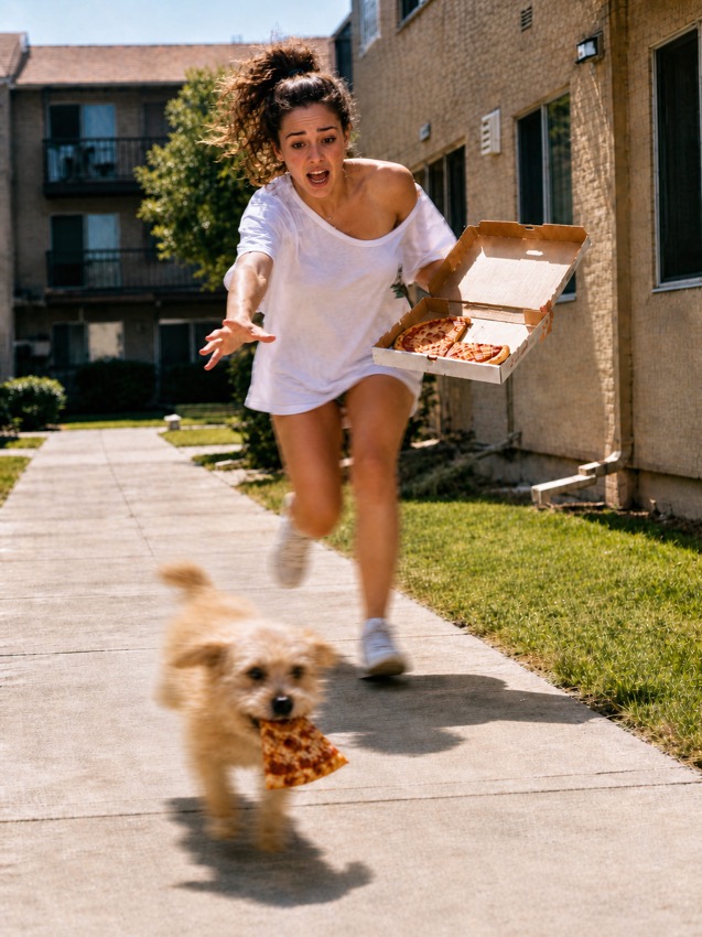 Zeffy Night Keeper | ピザを盗んだ犬を追いかける午後 - pizza-thief-dog-chase