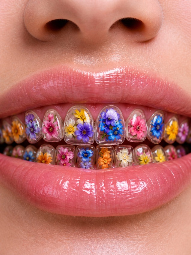 Zeffy Night Keeper | 花を閉じ込めた透明な歯 - transparent-flower-teeth-art
