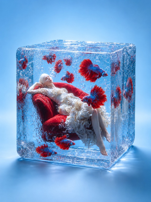 Zeffy Night Keeper | 水の立方体に眠るベタの夢 - water-cube-betta-dream